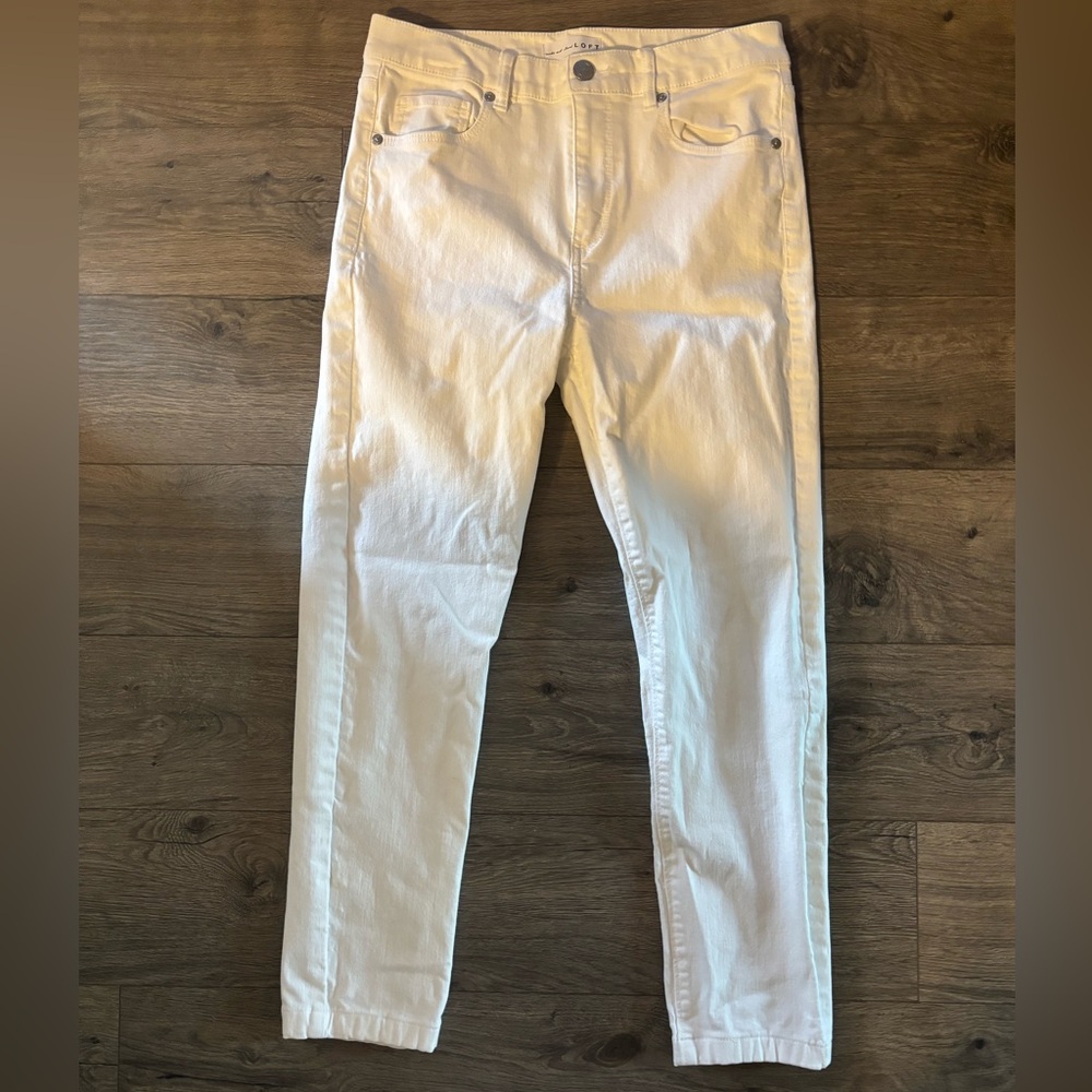 COPY - LOFT Made and loved high waist skinny white jeans 6 - Picture 2 of 7